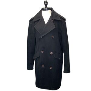 DIESEL Wool Blend Double-Breasted‎ Coat - Size XL